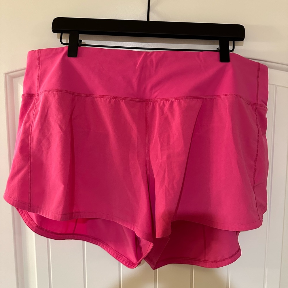 Lululemon Sonic Pink Speed Up Short 4” Lightly Worn. In great condition!